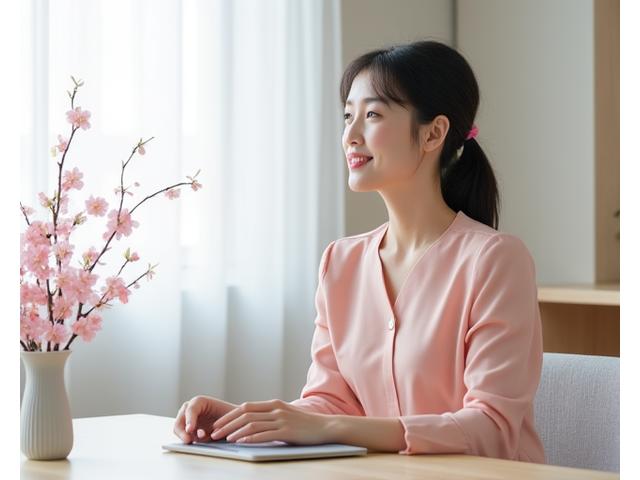 サクラエッセンスのカスタマーサポートスタッフが笑顔で対応する様子